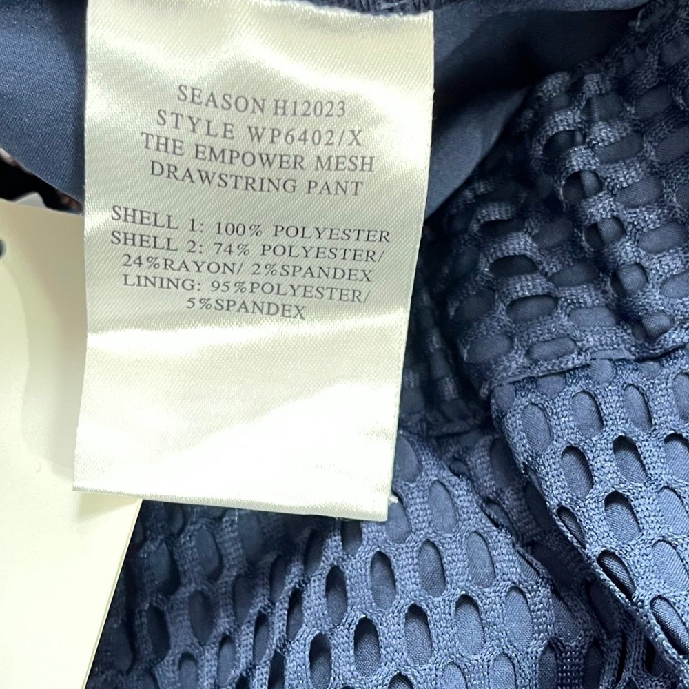 Wildfang The Empower Mesh Drawstring Pant in Navy Size Small NEW - Picture 4 of 5